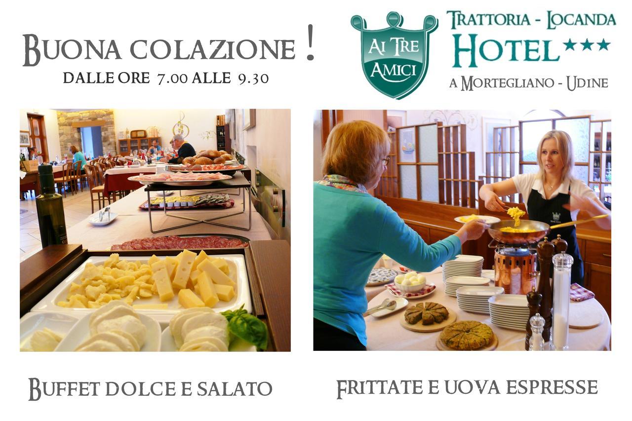 Trattoria Locanda Ai Tre Amici Mortegliano Екстериор снимка